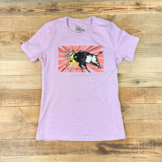 Women's Surf Wyoming® Petting Zoo 2.0 Tee - Heather Prism Lilac