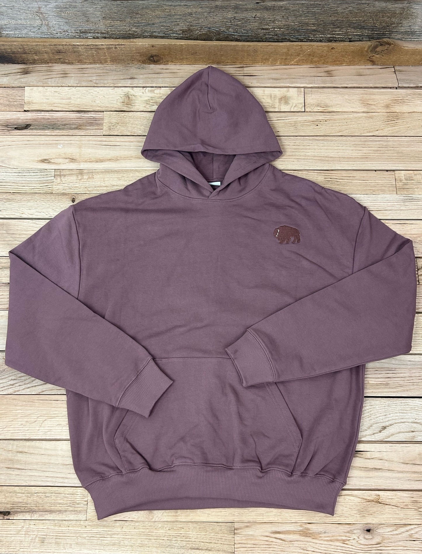 Surf Wyoming® Embroidered Bison hoodie-kaffa coffee