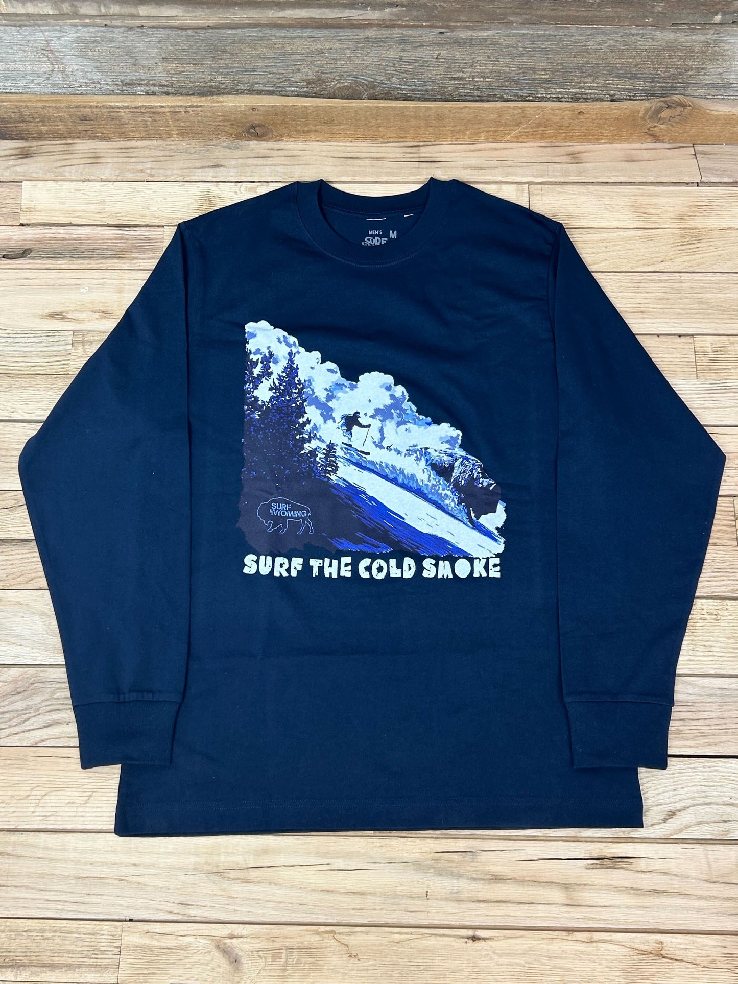 Surf Wyoming®Surf the Cold Smoke navy blue long sleeve