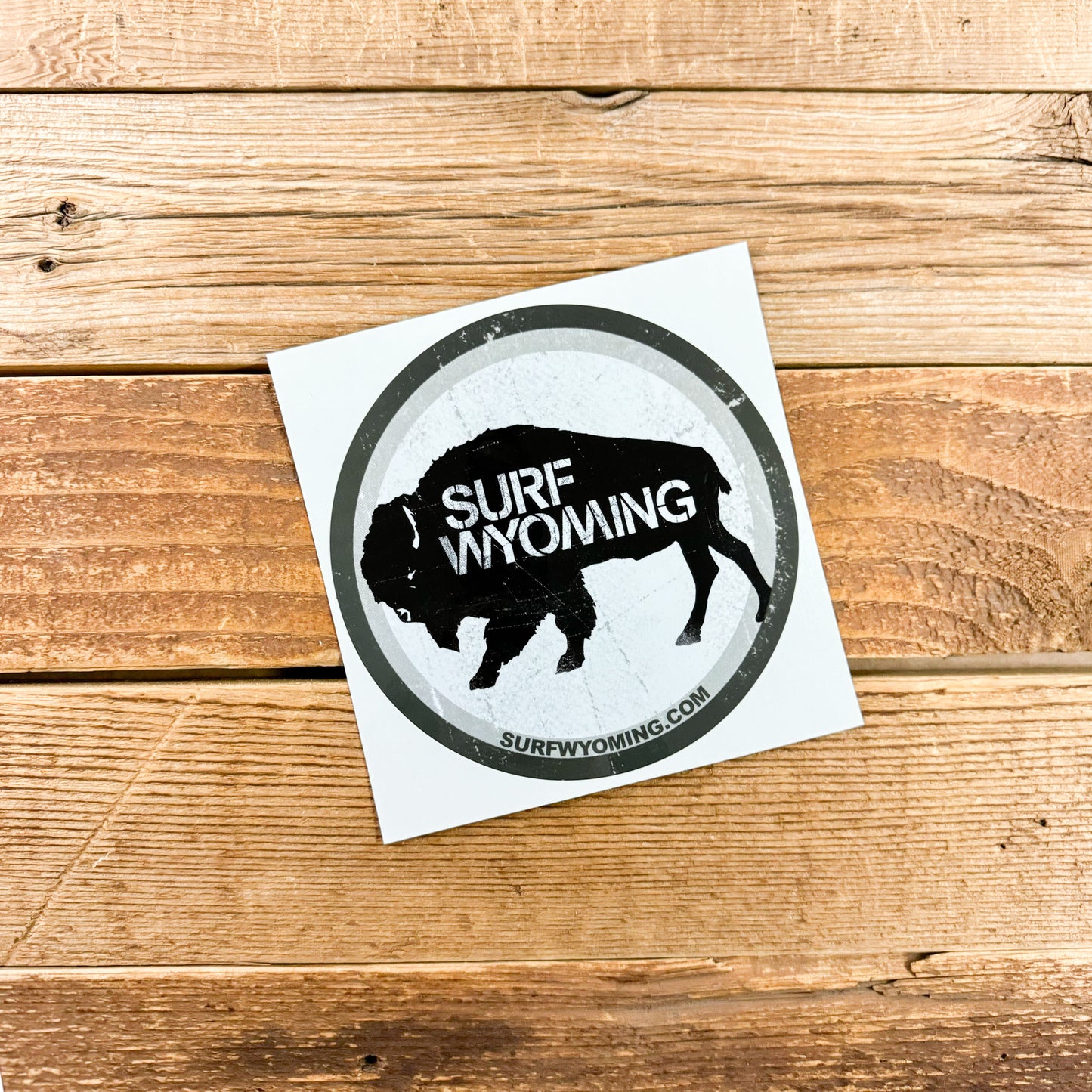 Surf Wyoming® National 2.0 Sticker - Black & White