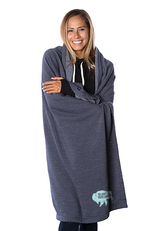 Surf Wyoming® Silver Bison Campfire Blanket - Black