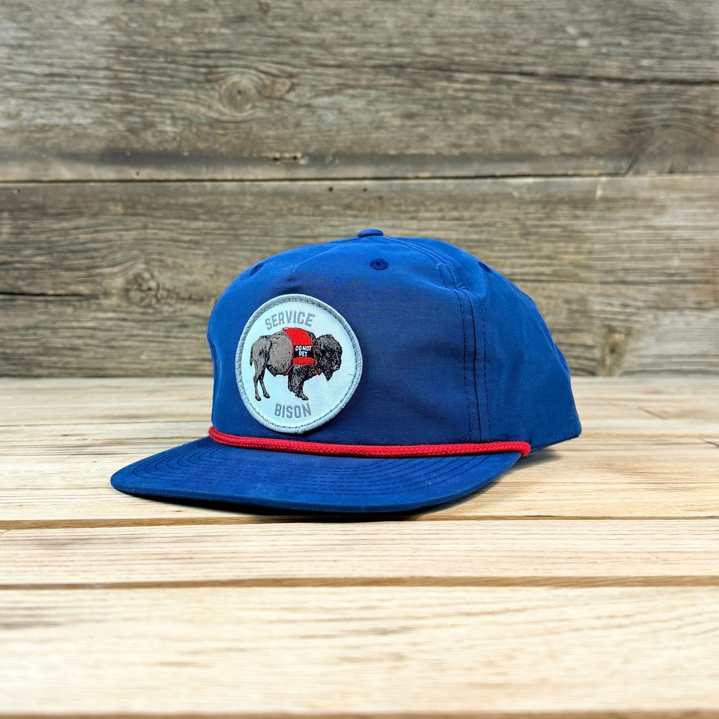 Service Bison Patch Gramps Hat - Navy/Red