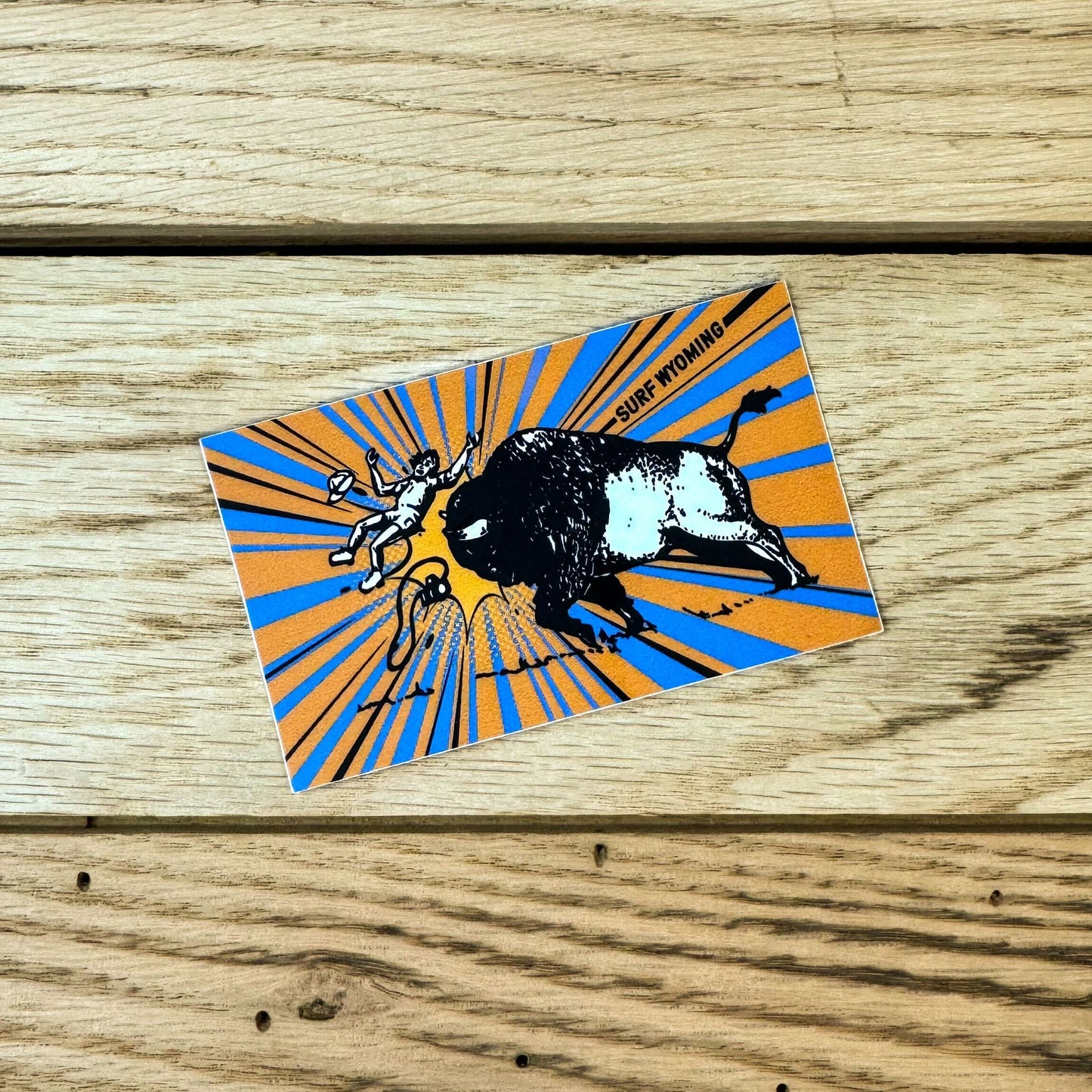Surf Wyoming® Petting Zoo 2.0 Sticker - Blue/Orange