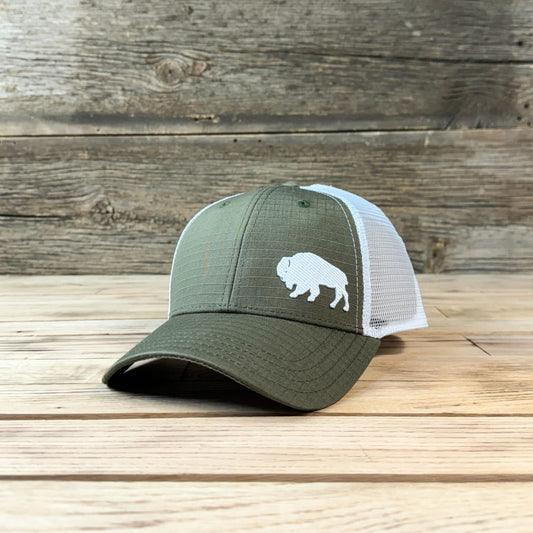 Surf Wyoming® First Park Ripstop Trucker - Olive/White