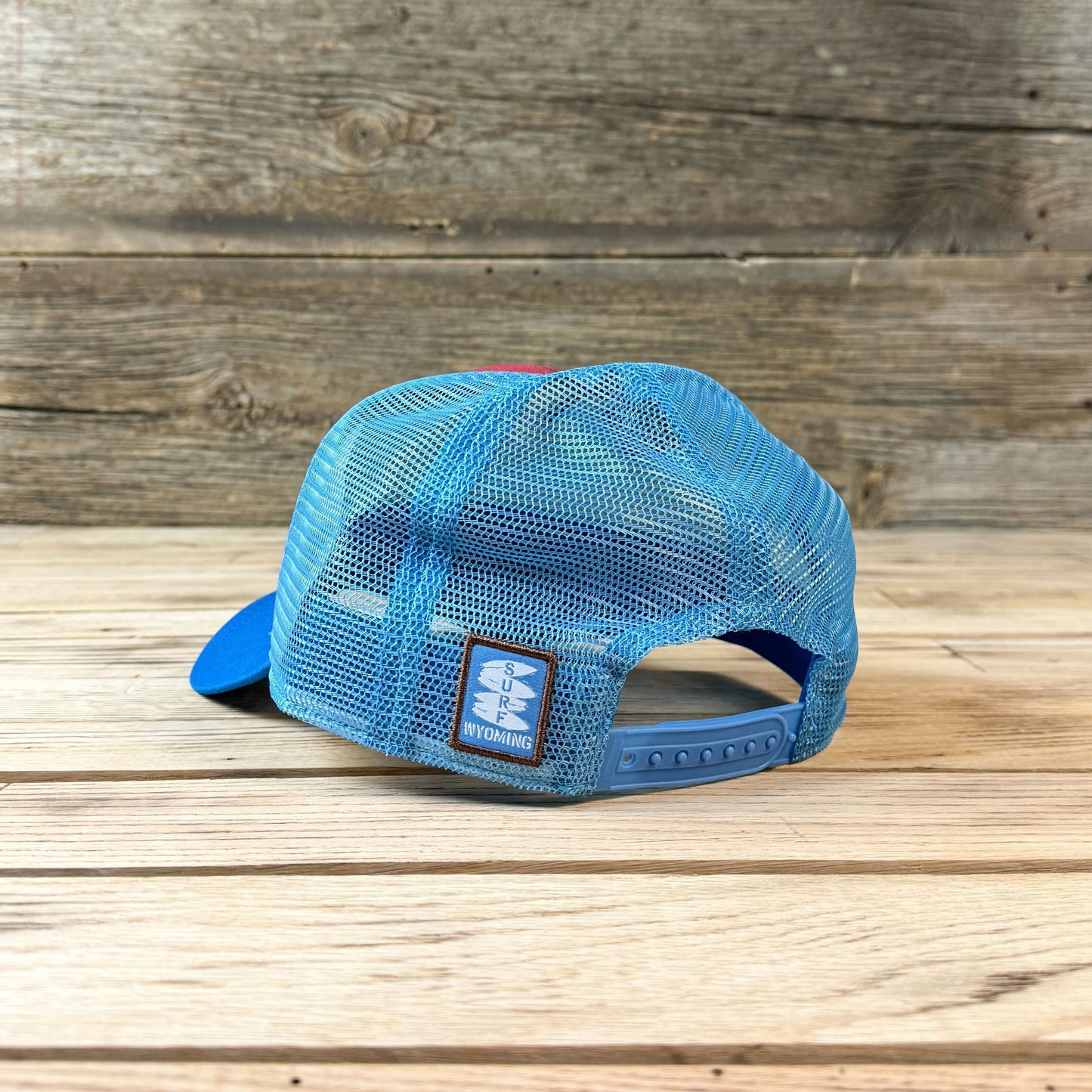 Surf Wyoming® GEEODE Bison Trucker - Maroon/Electric Blue/Carolina