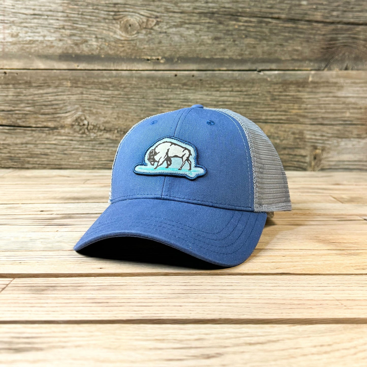 Surf Wyoming® Glassy Bison Trucker - Slate/Steel Oxford