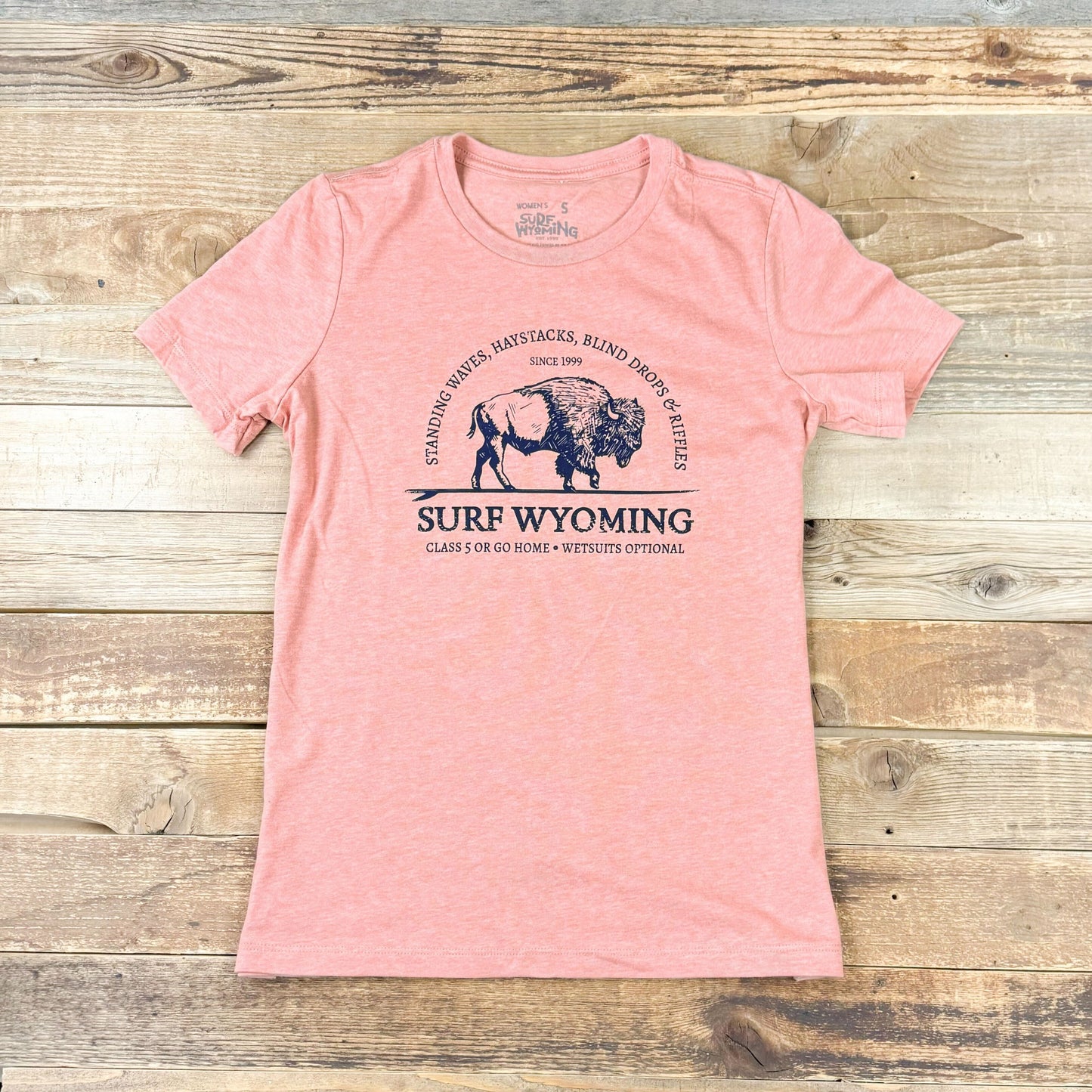 Women's Surf Wyoming® Riffle Bison Tee - Heather Sunset