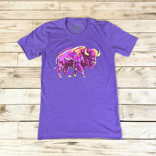 Women's Surf Wyoming® Bruno Bison Tee - Heather Lapis