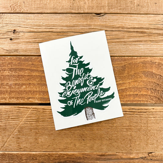 Surf Wyoming® For the Benefit and Enjoyment of the People Sticker