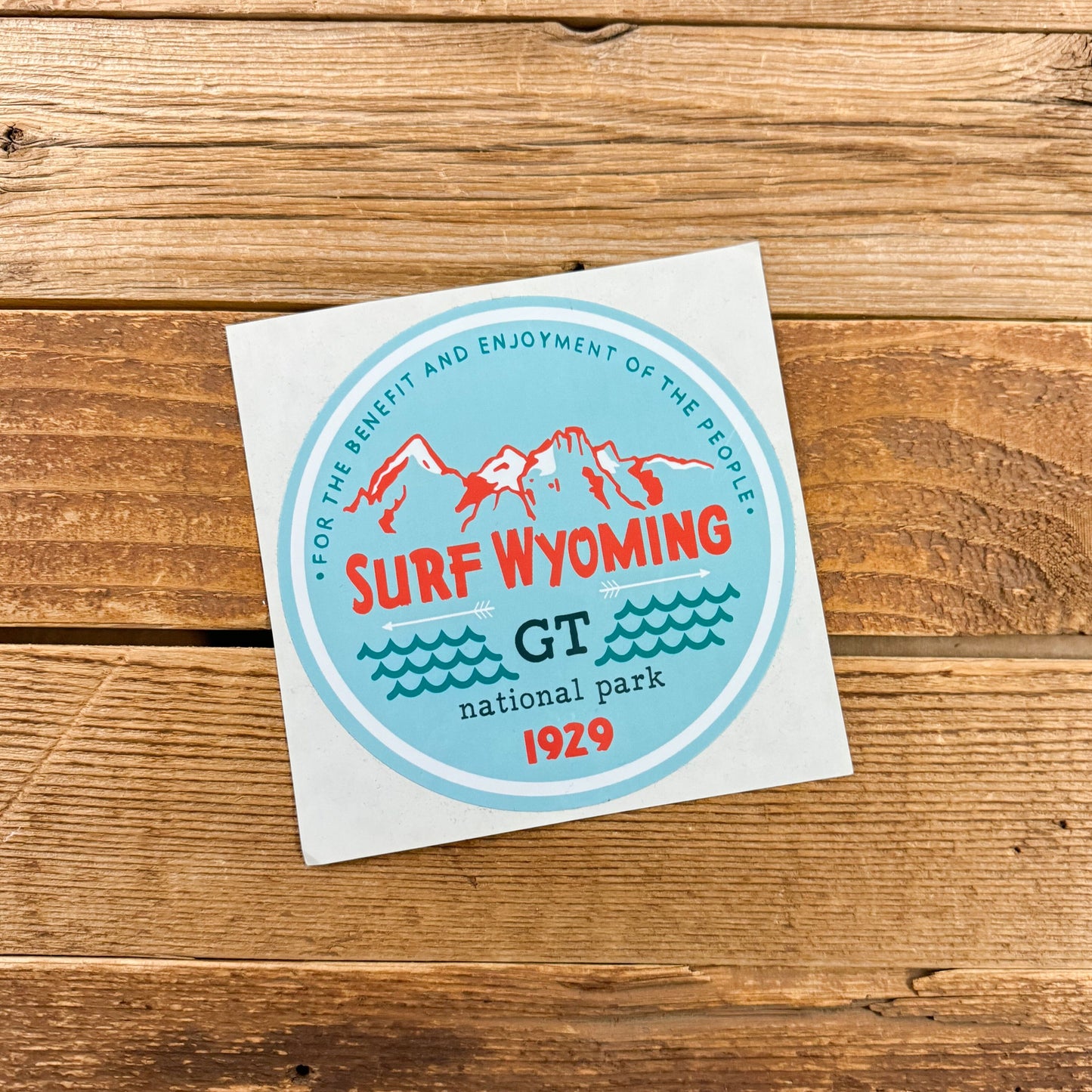 Surf Wyoming® Les Trois Badge Sticker