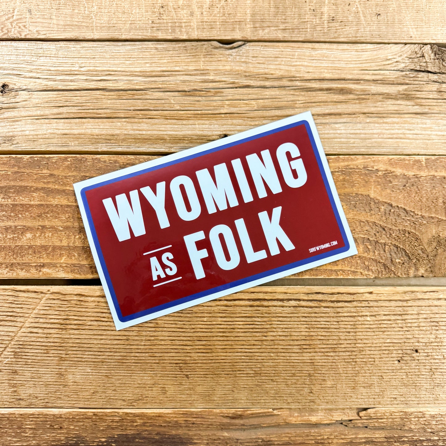 Surf Wyoming® Wyoming as Folk 2.0 Sticker - RWB