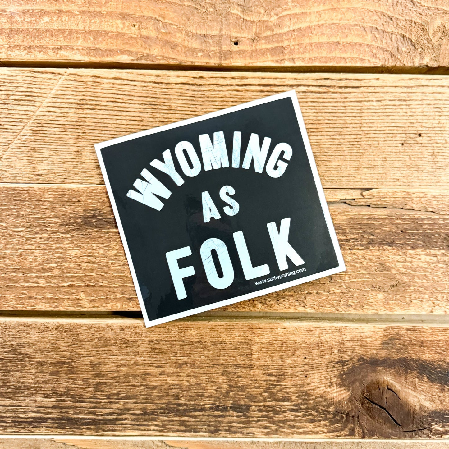 Surf Wyoming® Wyoming as Folk Sticker