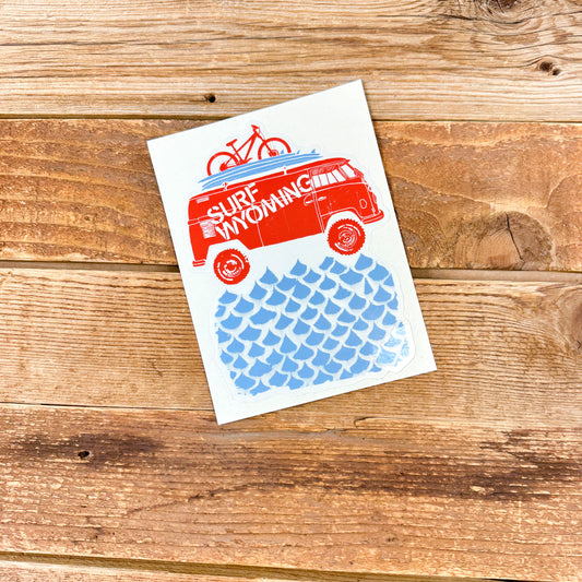 Surf Wyoming® Surf Waterdrop Bus Sticker