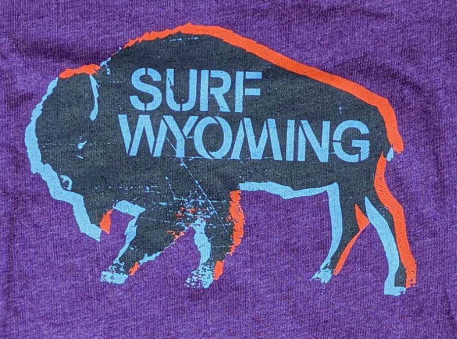 Toddler Surf Wyoming® 3D Bison Tee - Team Purple