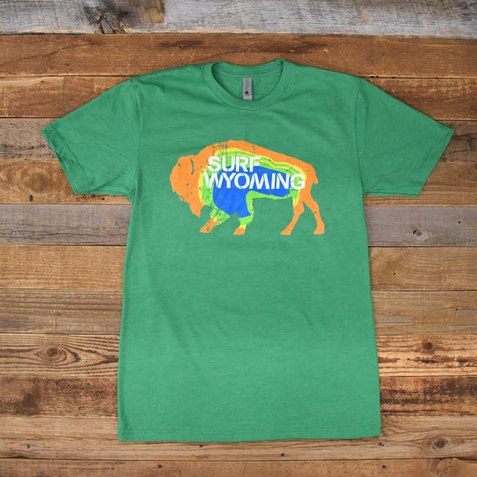 Men's Surf Wyoming® Prismatic Bison Tee - Lander Green