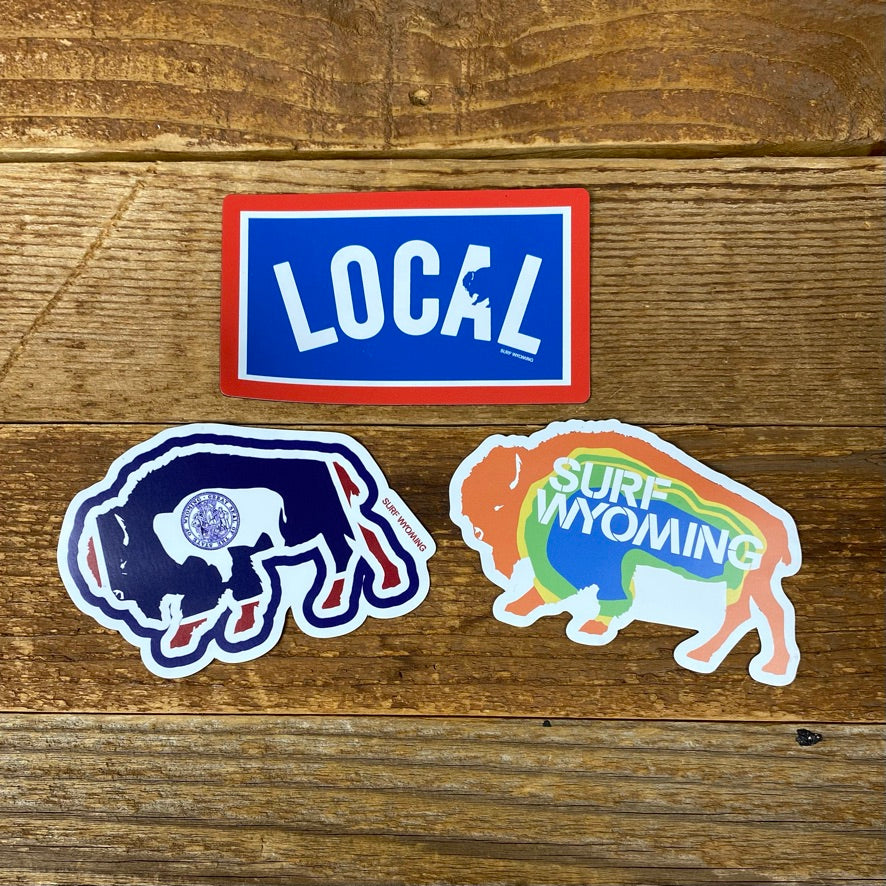 Surf Wyoming® Flag Bison Magnet