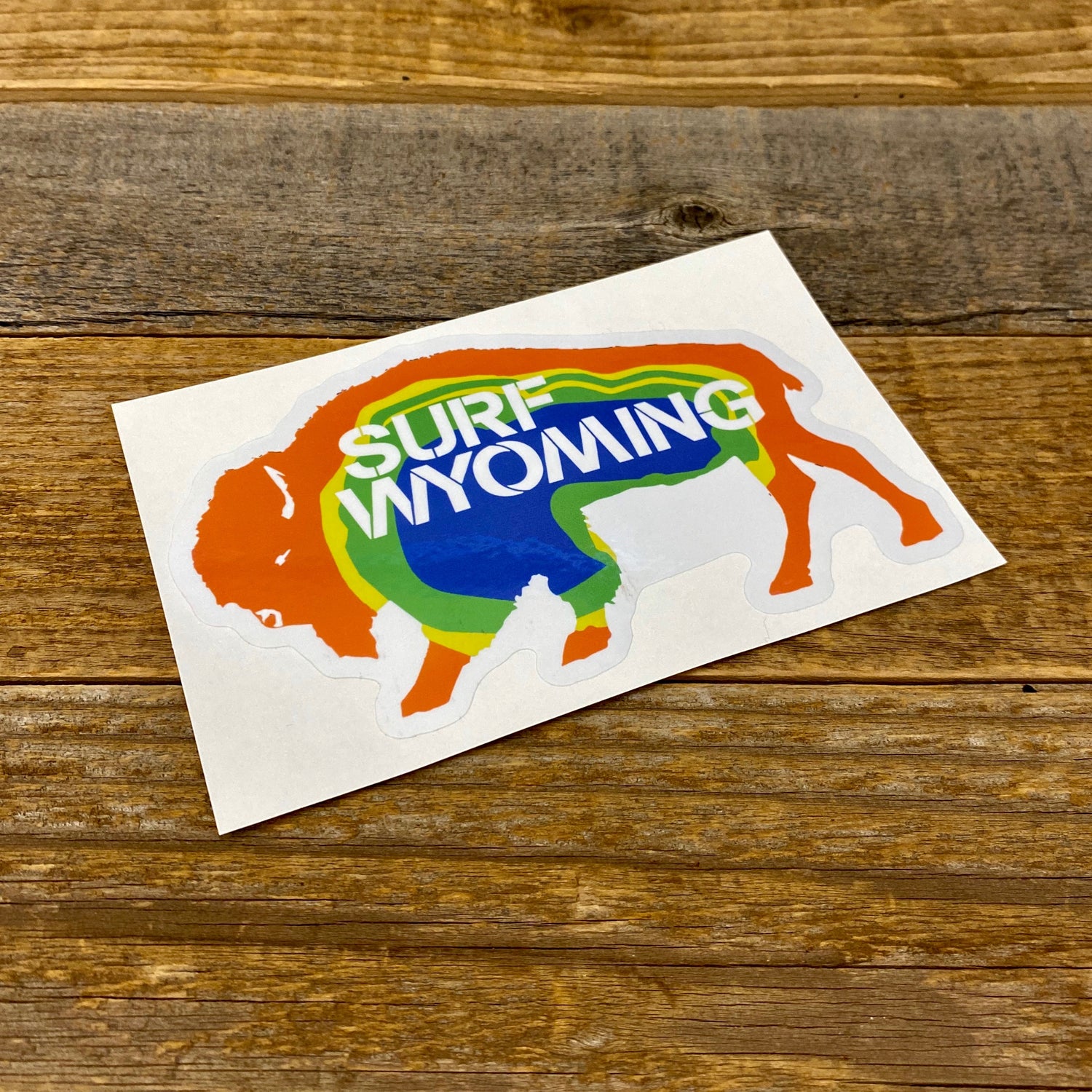 Surf Wyoming-Surf Wyoming Prismatic Bison Sticker-