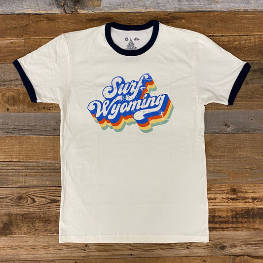 Surf Wyoming-Men's Soda Script Logo Ringer Tee-