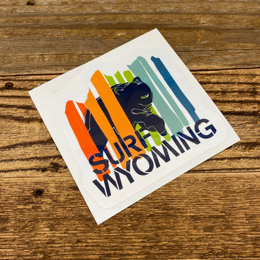Surf Wyoming-Surf Wyoming Bear Peak Sticker - Multicolor-