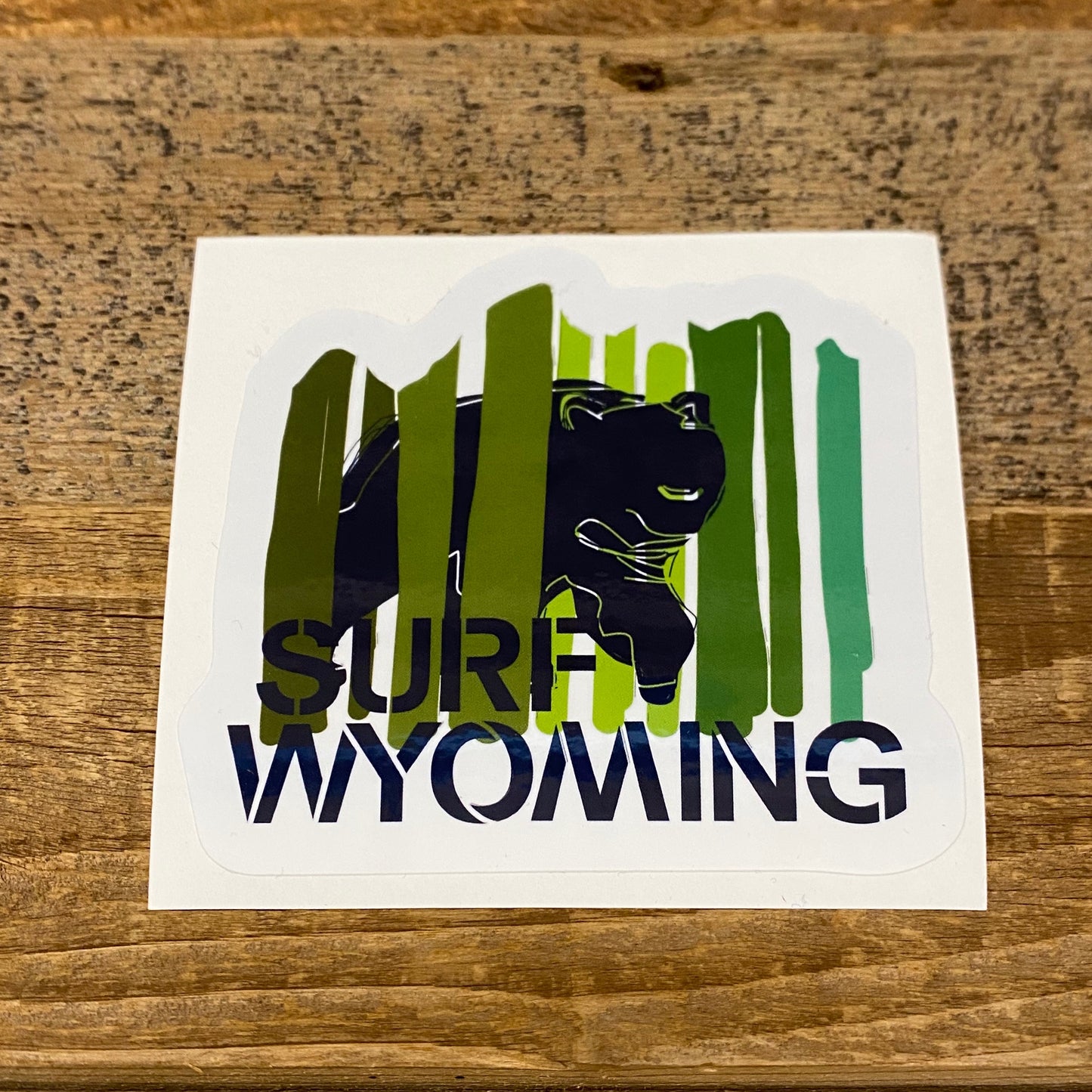 Surf Wyoming® Bear Peak Sticker - Multi-Green