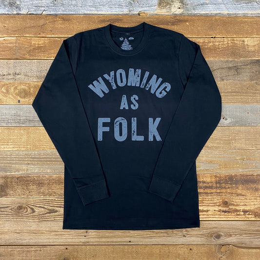 Surf Wyoming-Men's Wyoming As Folk Long Sleeve - Black/Grey-