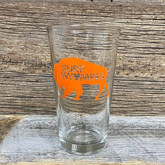 Surf Wyoming® Big Bison Love Pint - Orange Prismatic