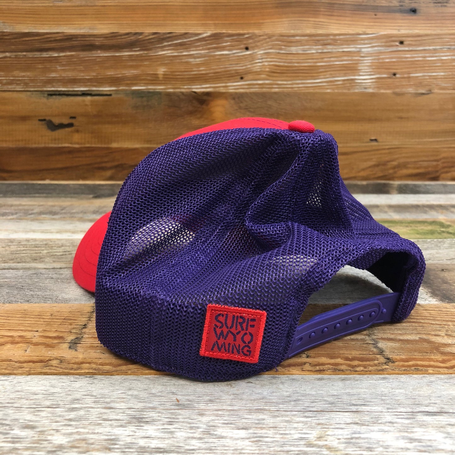 Surf Wyoming® Censored Bison Tech Mesh Hat - Red/Purple