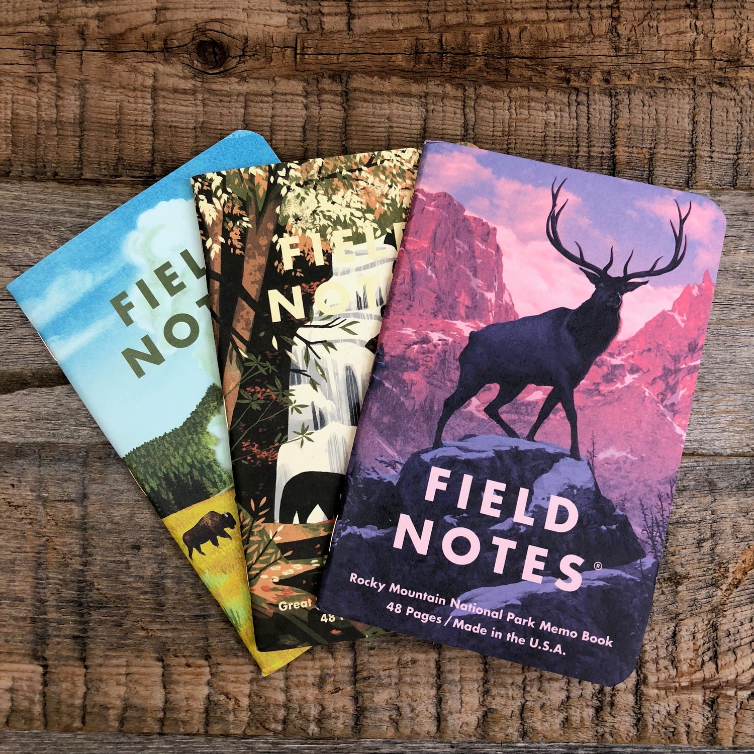 Surf Wyoming-NATIONAL PARKS Series C - Field Notes - 3-Pak-