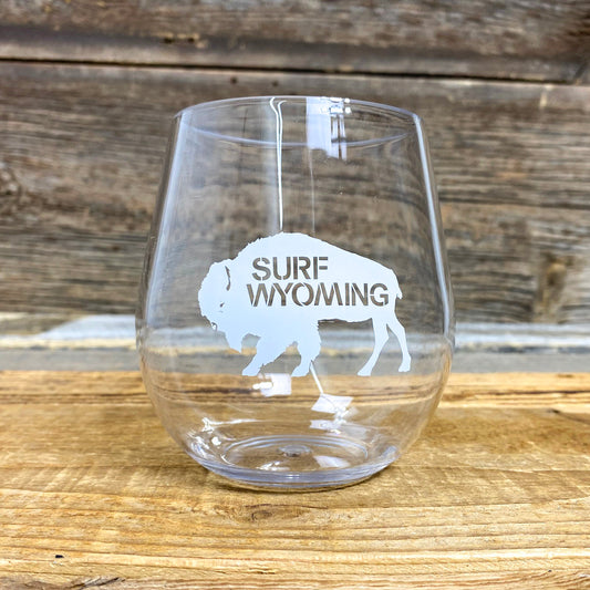 Surf Wyoming® White Bison Outdoor Wine Glass - 18oz