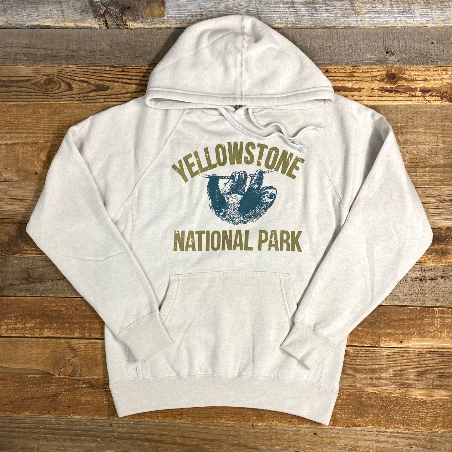 Unisex Surf Wyoming® Yellowstone Sloth Hoodie - Stone