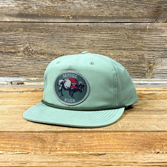 Surf Wyoming® Service Bison Gramps Hat - Washed Sage