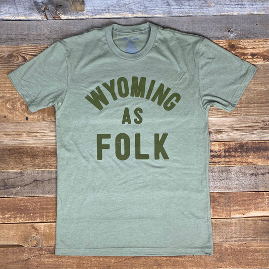 Men's Surf Wyoming® Green Wyoming As Folk Tee - Military Green