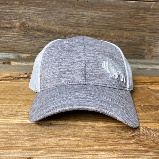 Surf Wyoming® First Park Bison Trucker - Light Grey Melange