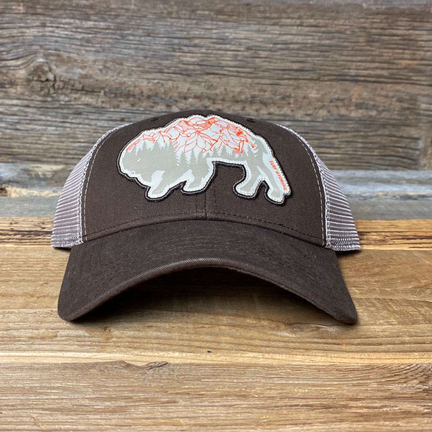 Surf Wyoming® Bison Peak Trucker Hat - Brown/Khaki