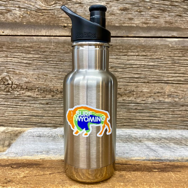 Surf Wyoming® x Klean Kanteen Insulated Prismatic Bison Kids Bottle - Stainless