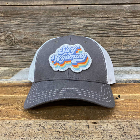 Surf Wyoming® Soda Script Trucker Hat - Grey