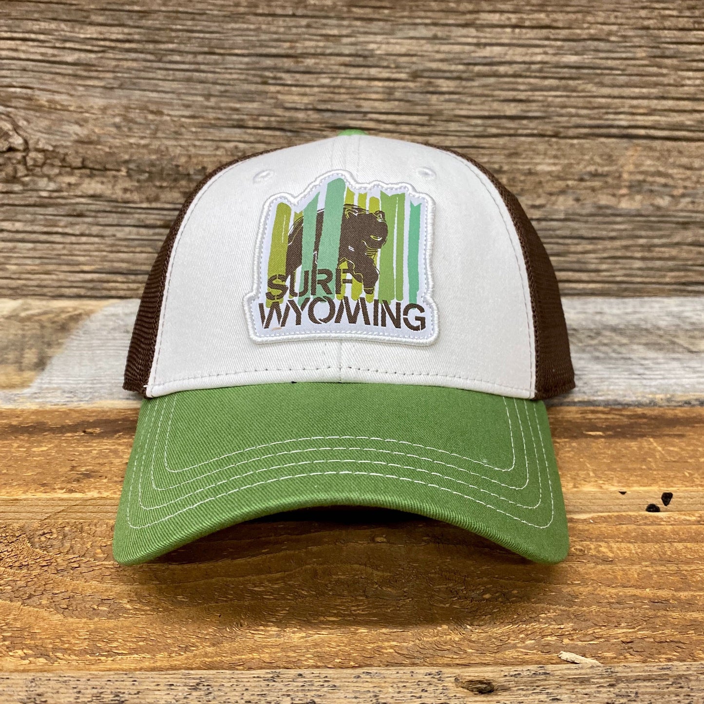 Surf Wyoming® Bear Peak Trucker Hat - Green Multi