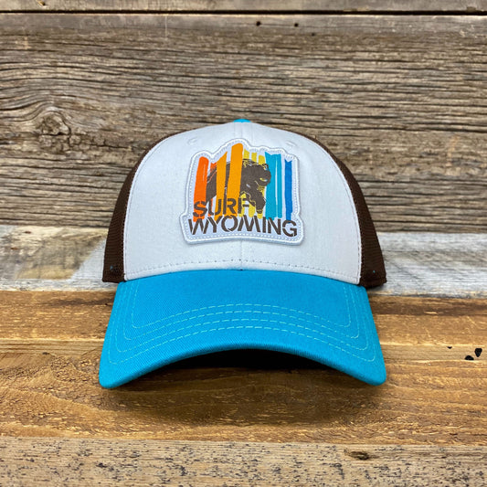 Surf Wyoming® Bear Peak Trucker Hat - Blue Multi