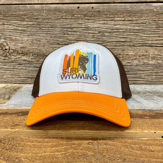 Surf Wyoming® Bear Peak Trucker Hat - Orange Multi