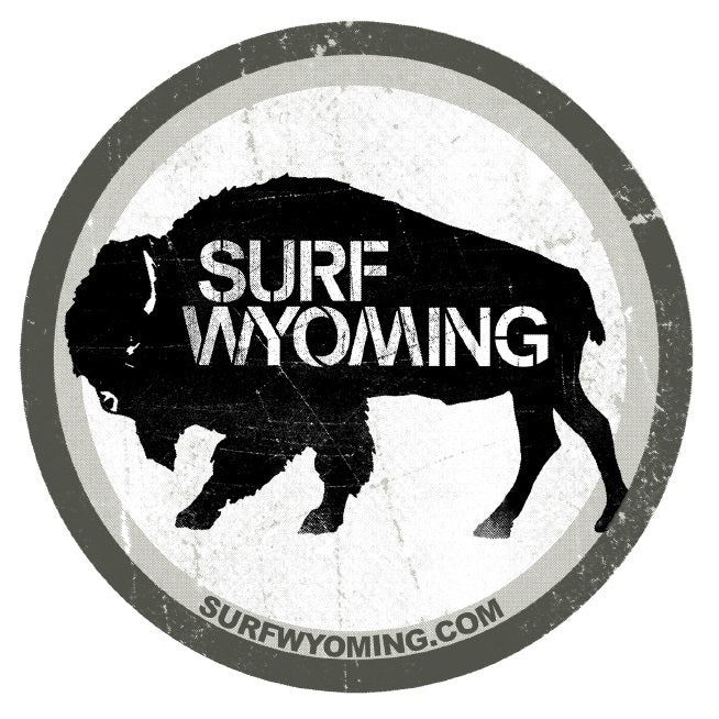 Surf Wyoming-Surf Wyoming® National 2.0 Sticker - Black & White-