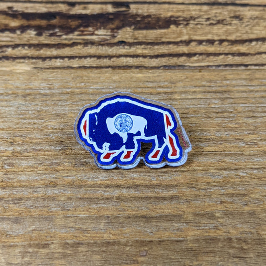 Surf Wyoming® Flag Bison Pin