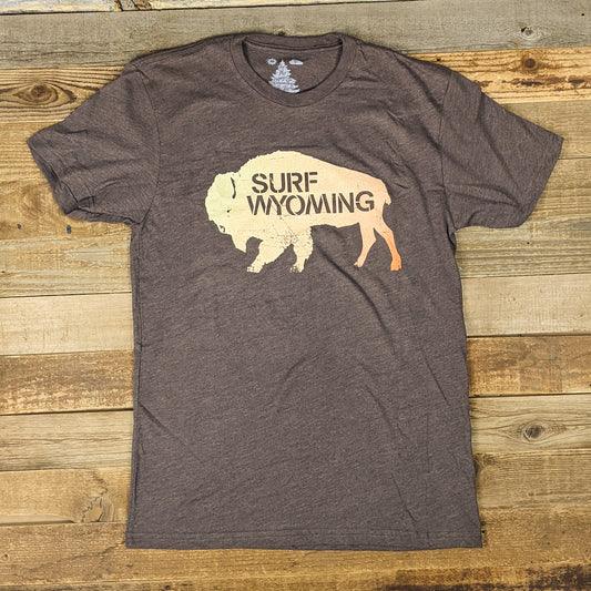 Men's Surf Wyoming® Bison Fade Tee - Espresso