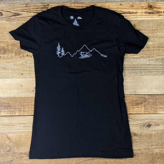 Women's Surf Wyoming® Akah! One Line Tee - Black