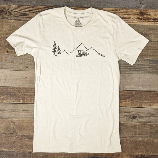 Men's Surf Wyoming® Akah! One Line Tee - Heather Cement