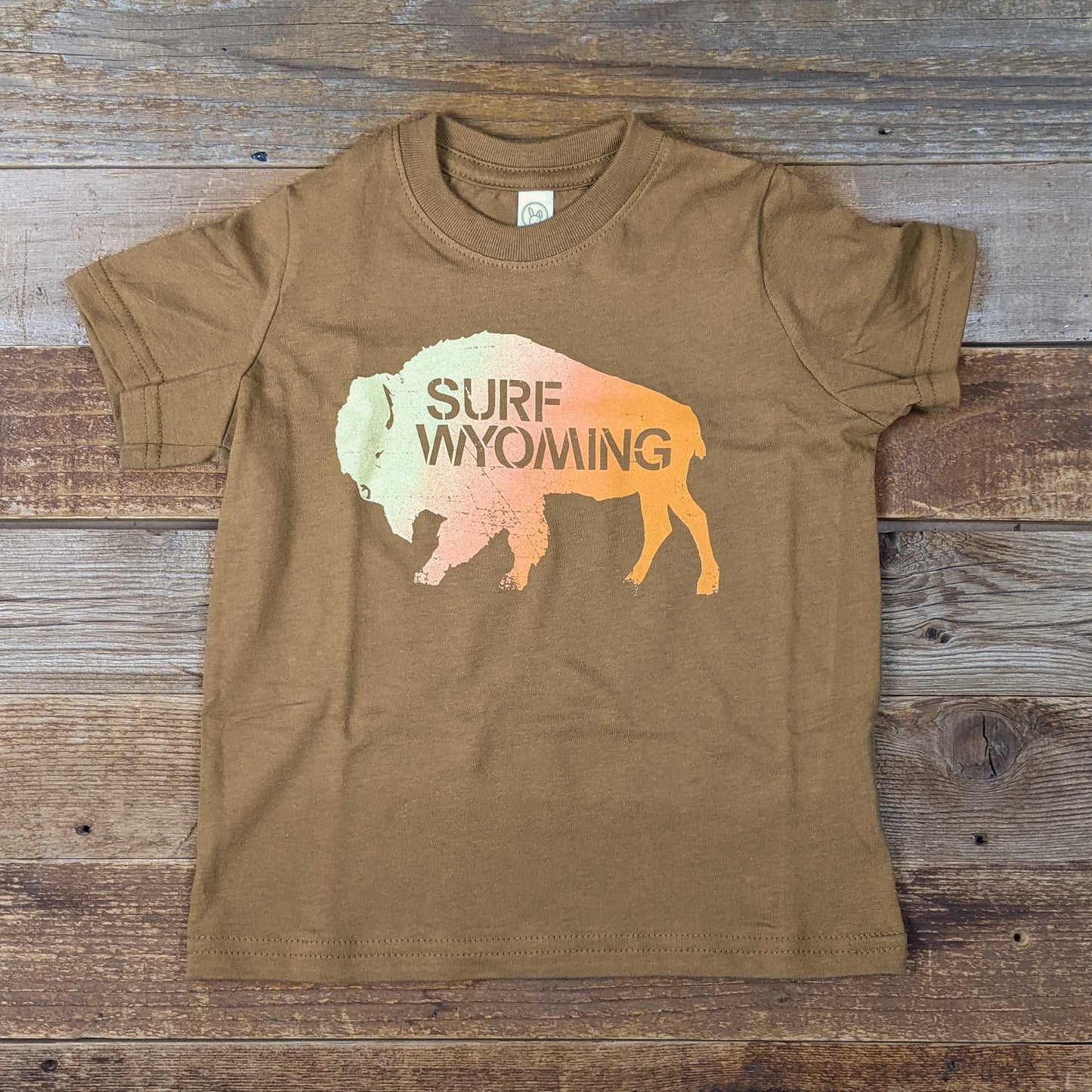 Toddler Surf Wyoming® Bison Fade Tee - Coyote Brown