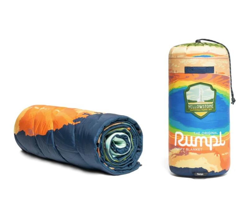 Rumpl Original Puffy Blanket Yellowstone Prismatic Surf Wyoming