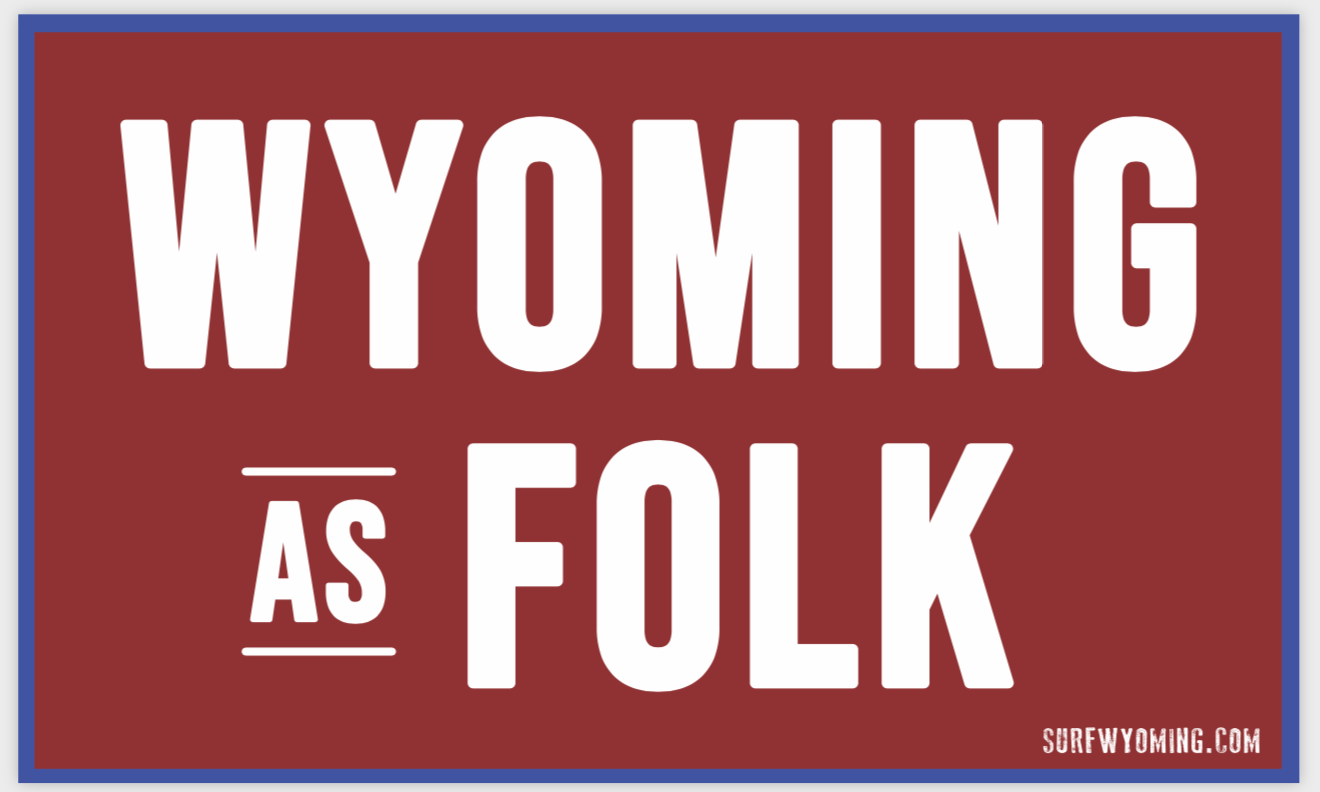Surf Wyoming-Surf Wyoming® Wyoming as Folk 2.0 Sticker - red/white/blue-