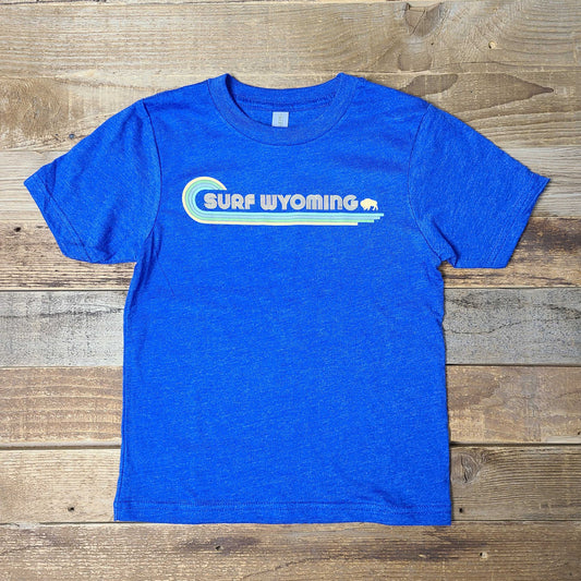 Youth & Toddler Surf Wyoming® Bison Lineup Tee - Heather Royal