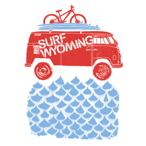 Surf Wyoming-Surf Wyoming® Surf Waterdrop Bus Sticker-