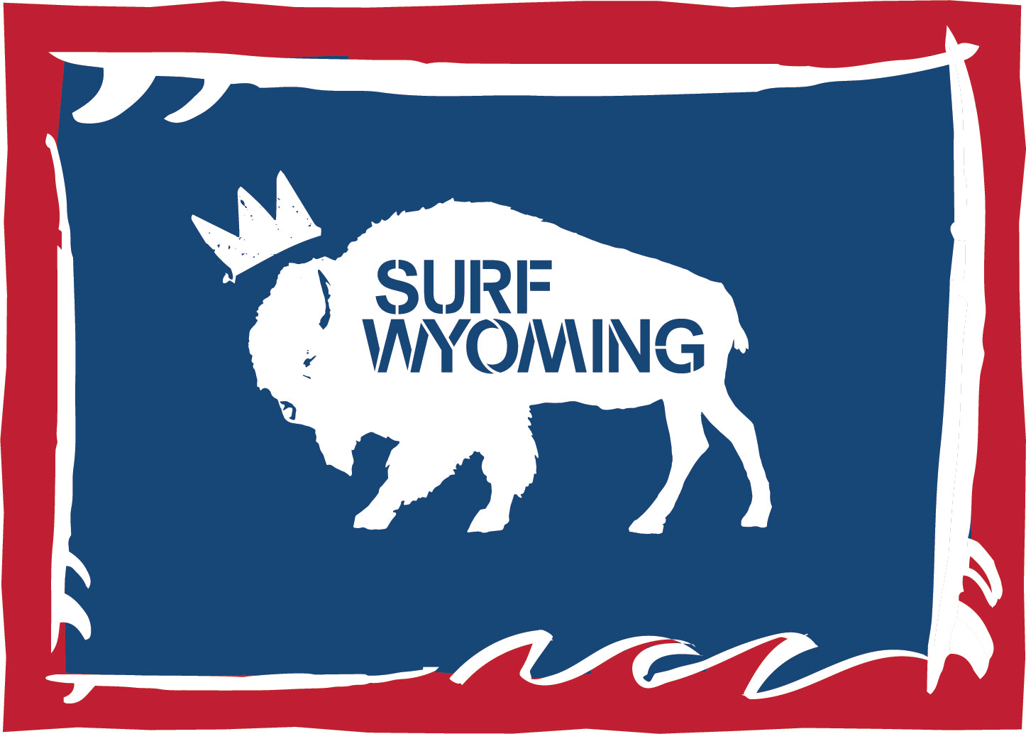 Surf Wyoming-Surf Wyoming® Foamstate sticker-